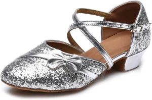 SWDZM Girl Latin/Chacha/Salsa/Performance Dance Shoes Sequin Ballroom Model-208