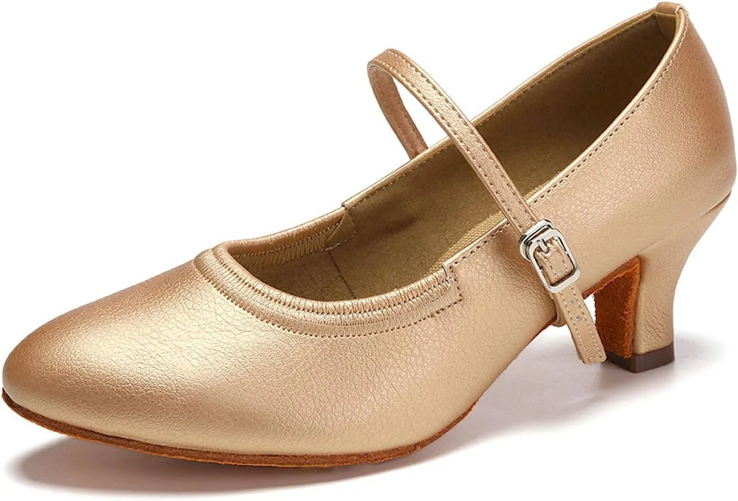 SWDZM Latin Ballroom Dance Shoes Women Closed Toe Character Tango Practice Dancing Shoes