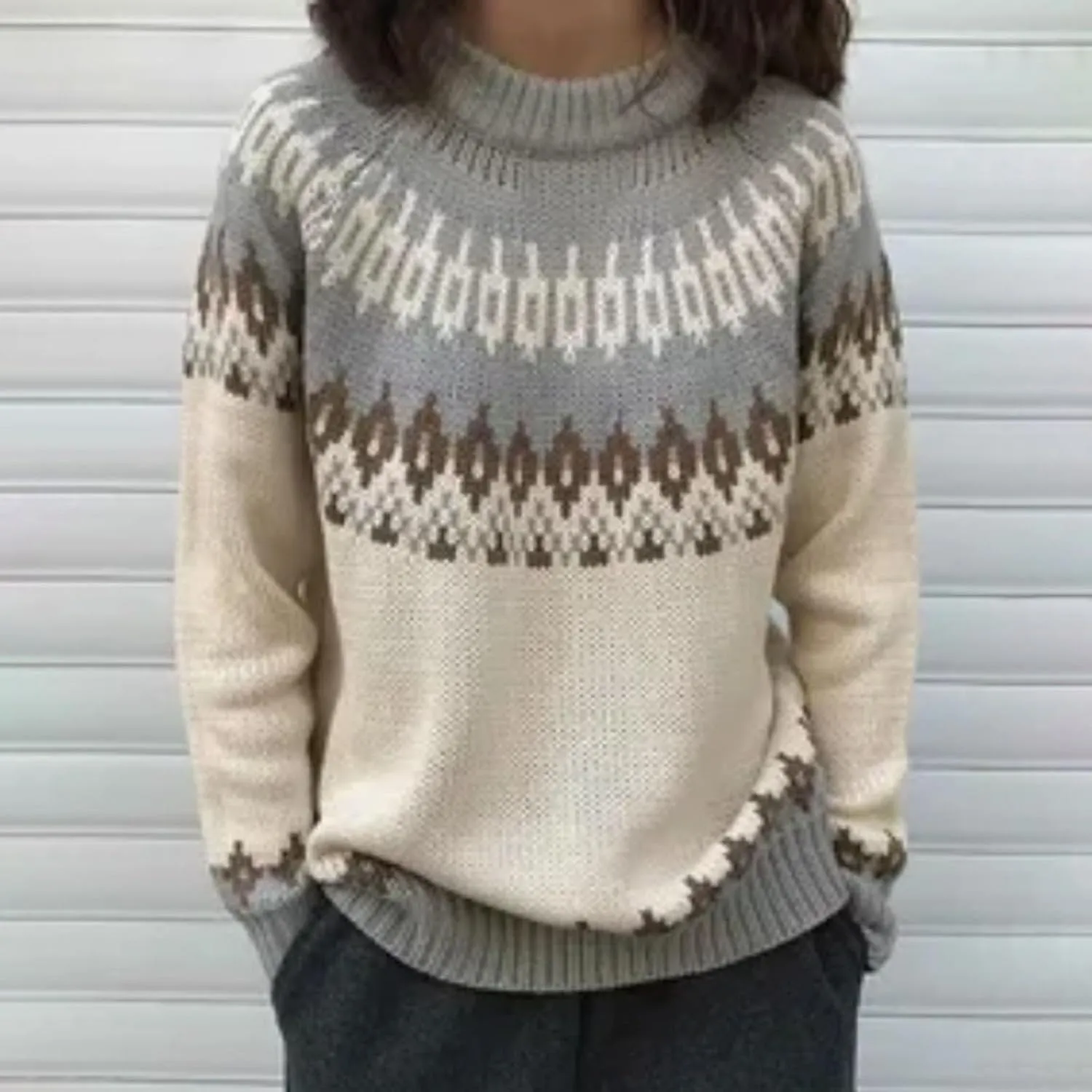 Sweater Women Plus Size Vacation Long Sleeve Pullover Crewneck Sweater Knit Sweater Tops Fashion Trendy Clothes