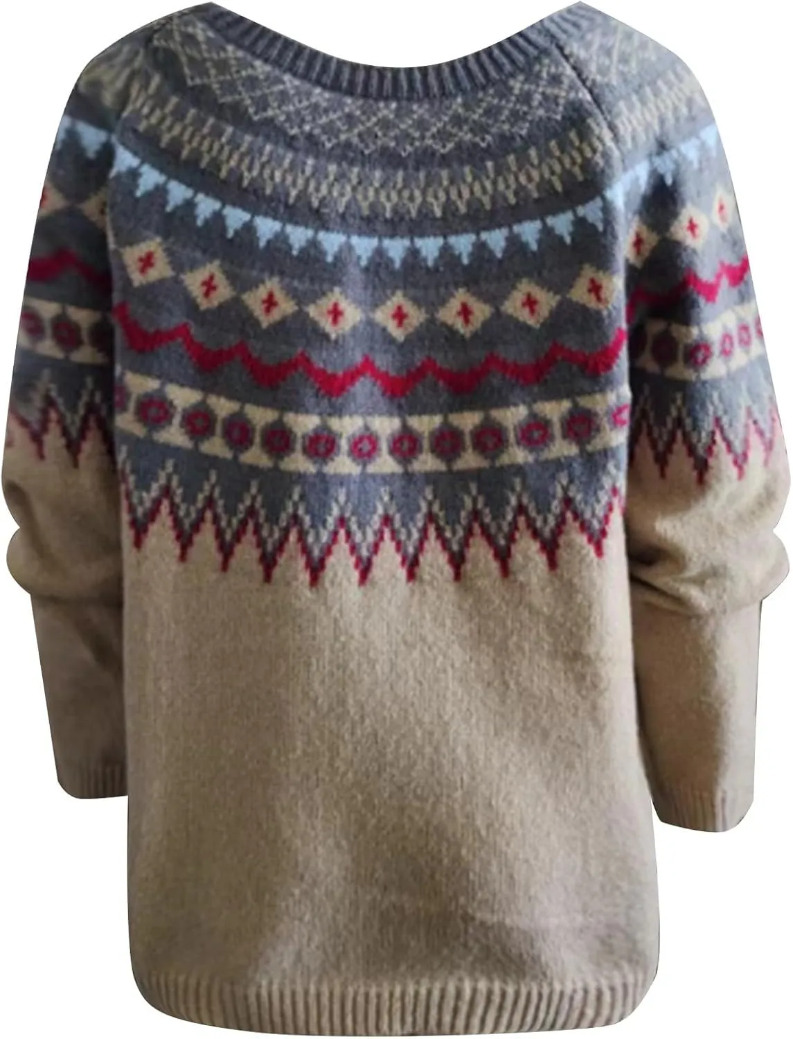 Sweater Women Plus Size Vacation Long Sleeve Pullover Crewneck Sweater Knit Sweater Tops Fashion Trendy Clothes