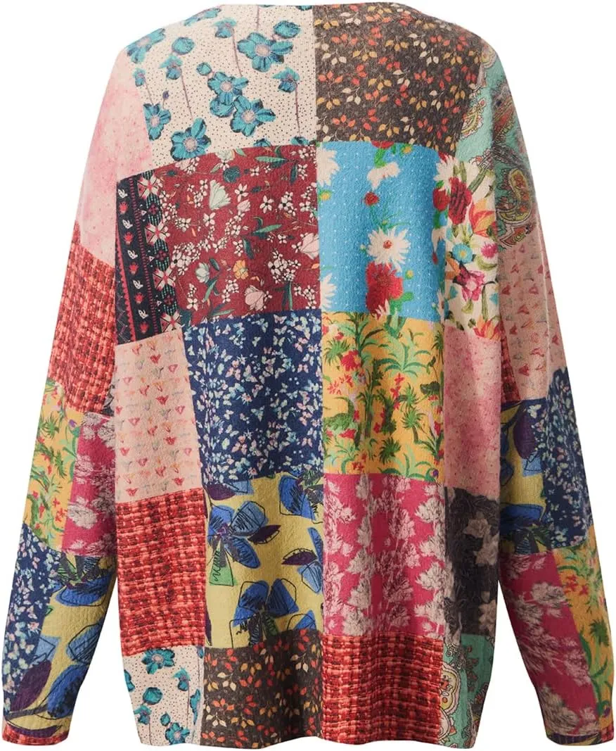 Sweaters for Women Oversized Sweaters Casual Boho Clothes Knit Tops Trendy Graphic Sweater