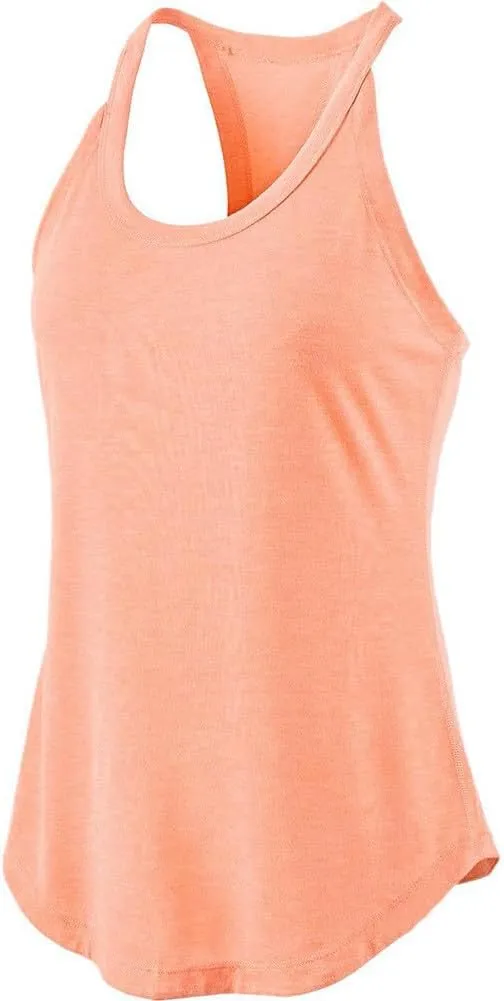 Tank Top for Women Racerback Loose Athletic Cami Tops Sleeveless Curved Hem Casual Running Baseball Workout Vest