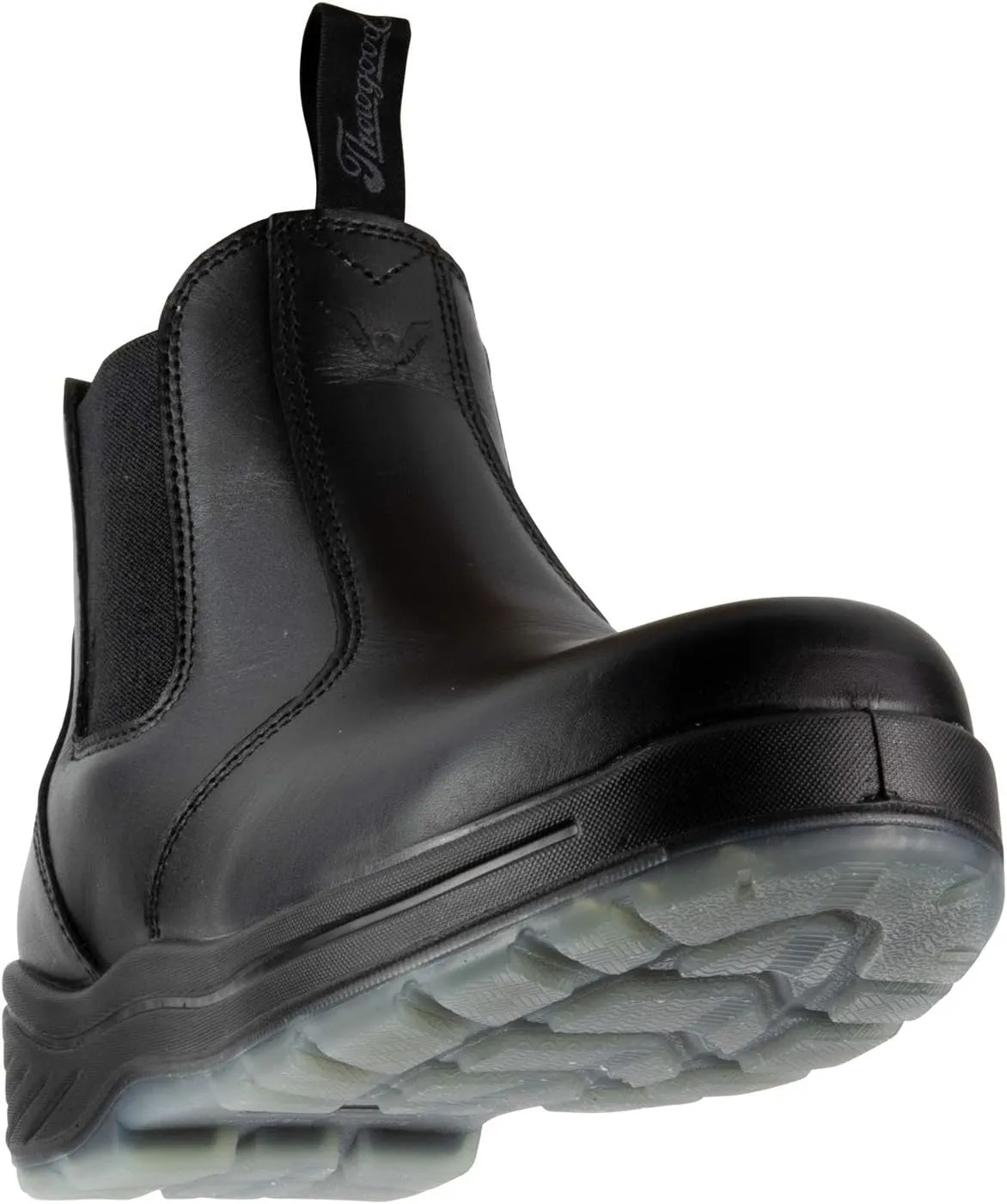 Thorogood 6 Slip On Safety Toe Station Boots for Men and Women - Leather with Quick Release, Slip-Resistant Outsole, and Translucent Non-Marking Bottom; EH Rated