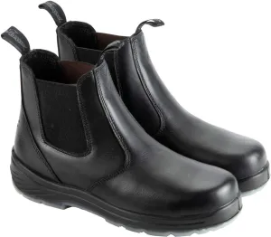 Thorogood 6 Slip On Safety Toe Station Boots for Men and Women - Leather with Quick Release, Slip-Resistant Outsole, and Translucent Non-Marking Bottom; EH Rated