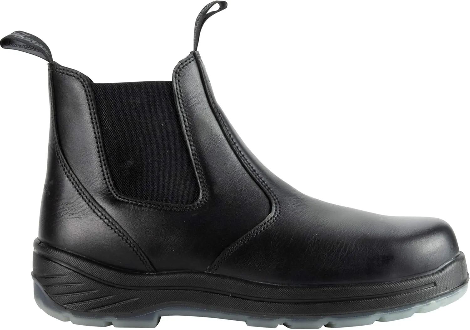 Thorogood 6 Slip On Safety Toe Station Boots for Men and Women - Leather with Quick Release, Slip-Resistant Outsole, and Translucent Non-Marking Bottom; EH Rated