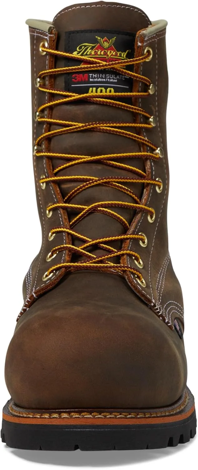 Thorogood American Legacy 8 Insulated Waterproof Work Boots for Men with Nano Composite Safety Toe, 400g Thinsulate & Oil- and Slip-Resistant Outsole