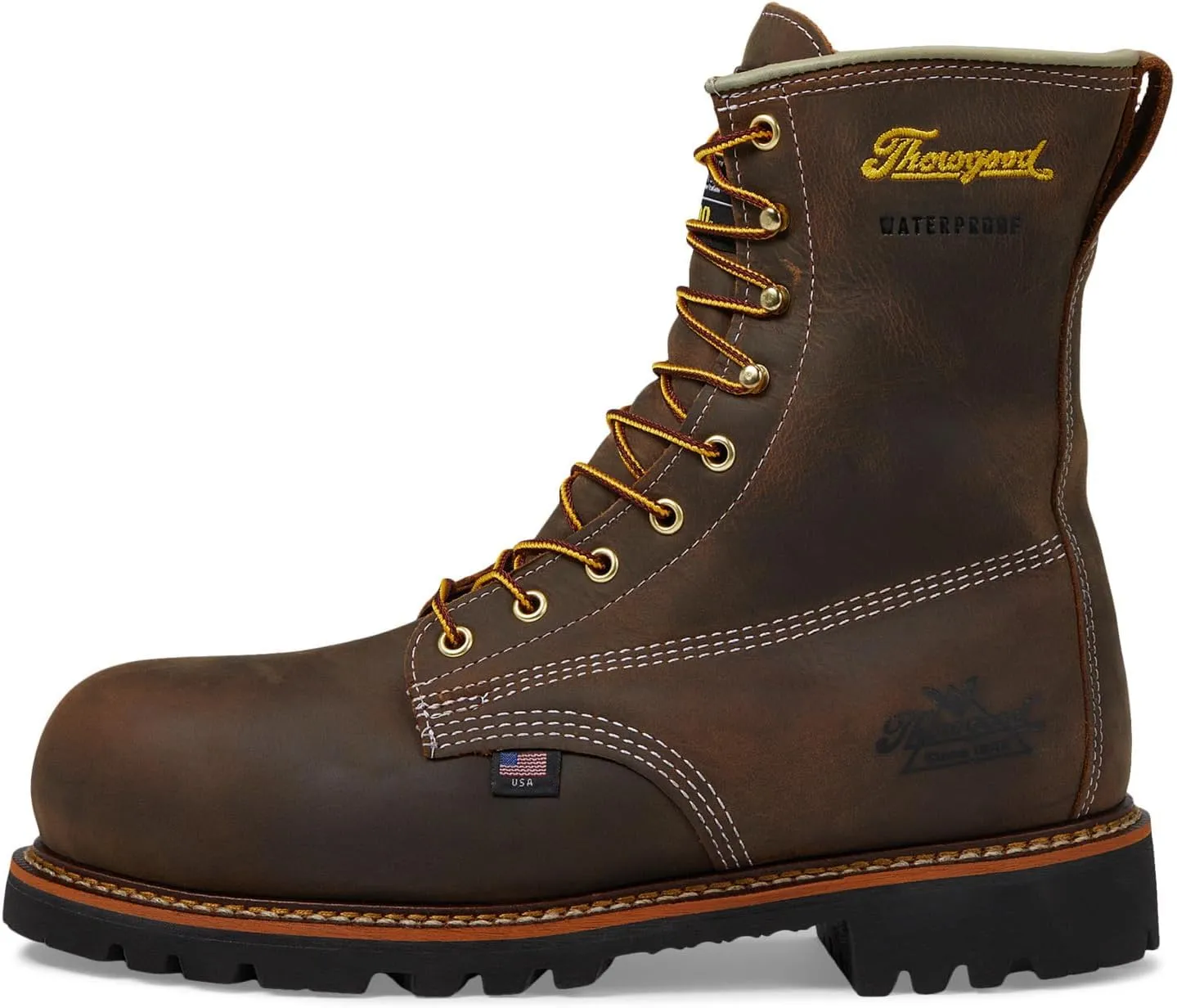 Thorogood American Legacy 8 Insulated Waterproof Work Boots for Men with Nano Composite Safety Toe, 400g Thinsulate & Oil- and Slip-Resistant Outsole