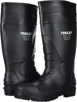 Tingley Mens PVC Steel Toe 15 Knee Boot,Black,US 11 M