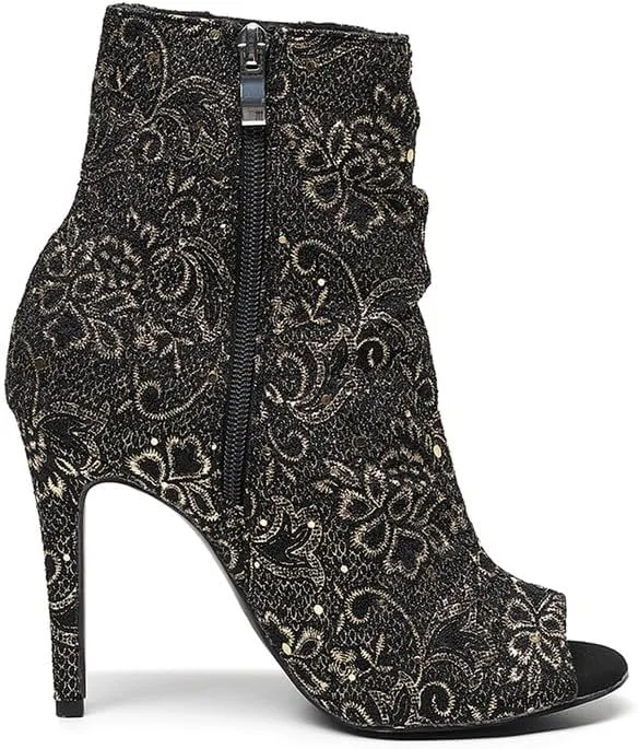 TINRYMX Women Ballroom Dance Boots Latin Salsa Ankle Booties Performance Party Dance Shoes High Heel, Model-QJW7261