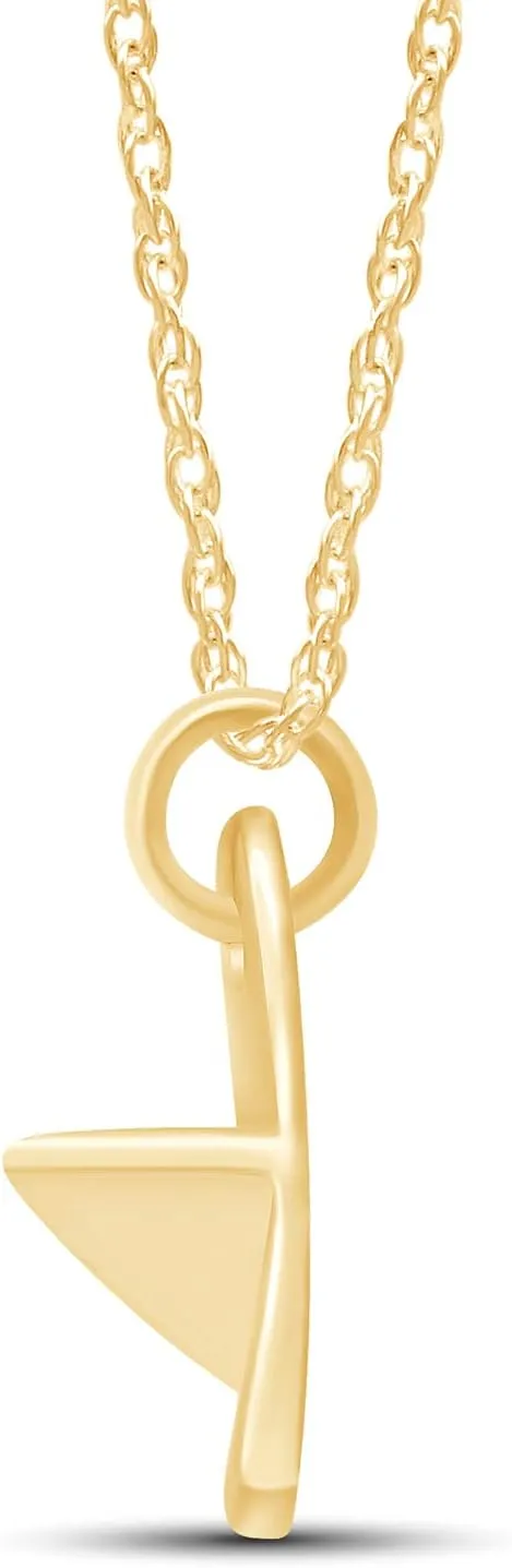 Tiny Origami Plane Necklace & Pendants in 14k Gold Over Sterling Silver