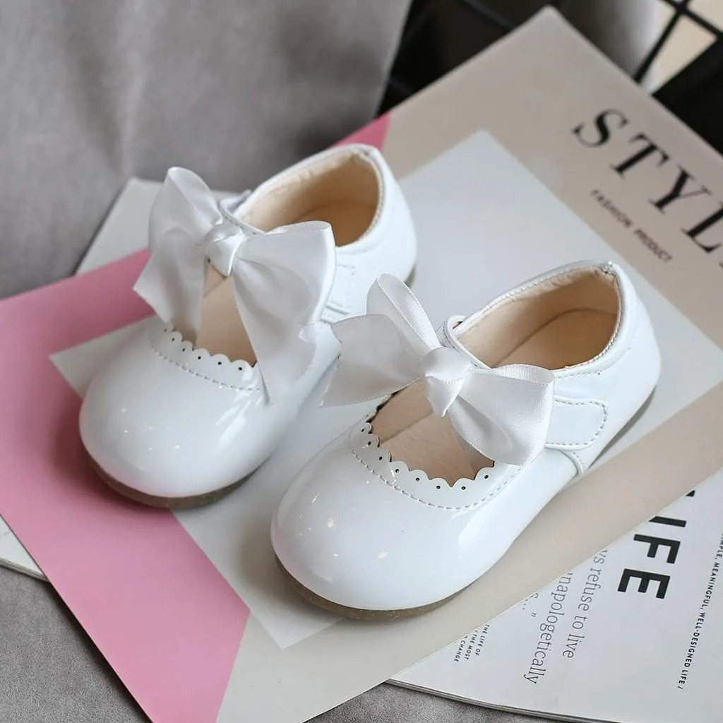 Toddler Dress Shoes,Infant Kids Baby Girls Butterfly Knot Princess Leather Shoes Sandals 0-7 Years