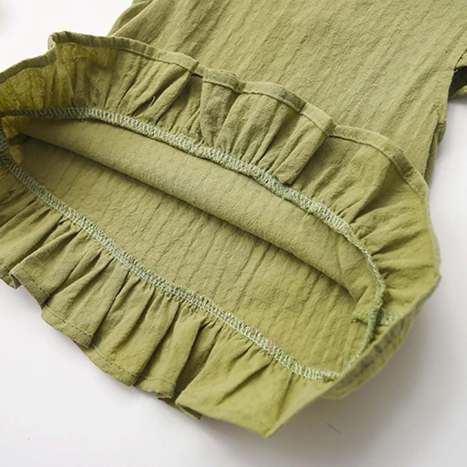 Toddler Girls Ruffle Tank Tops Summer Casual Linen Shirts Cute Cap Sleeve Blouse Tops for Baby Girl