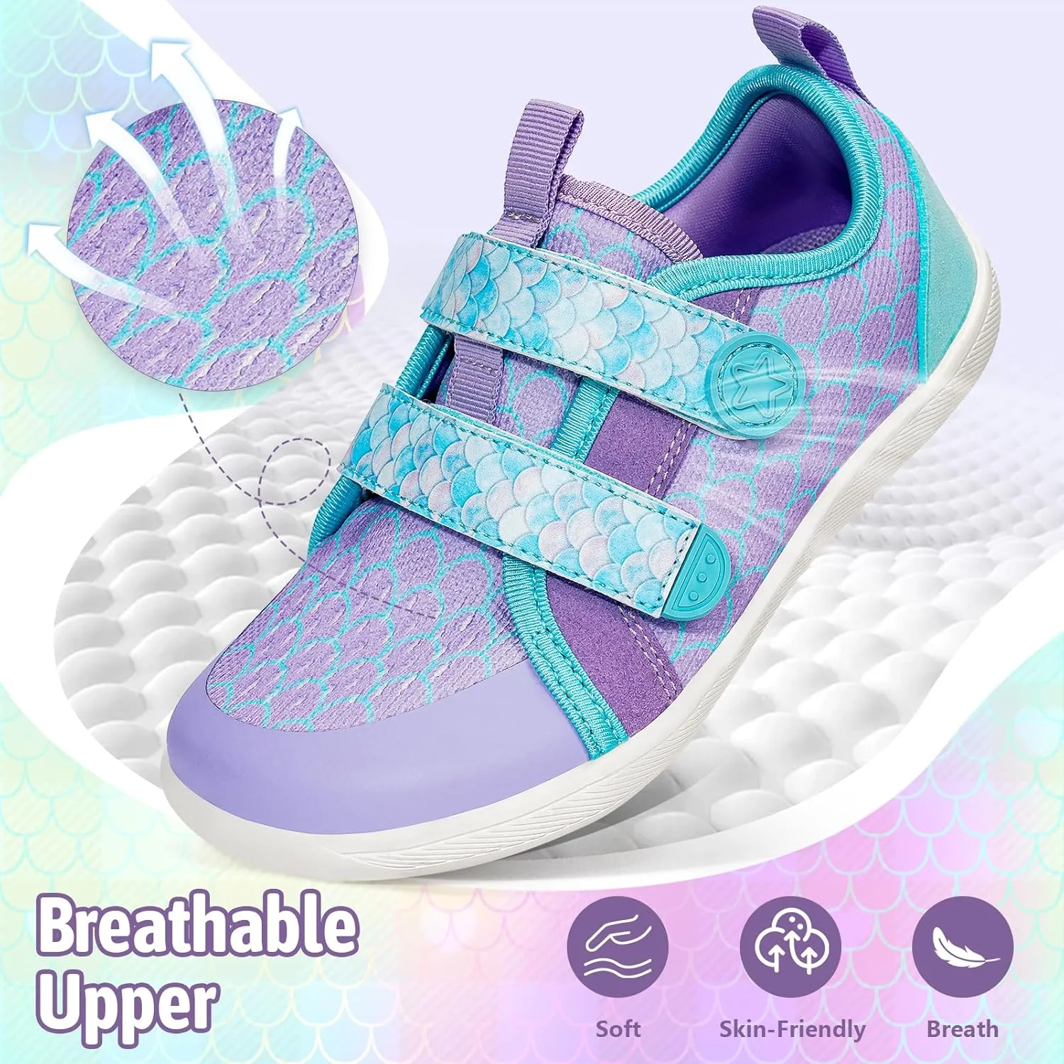 Toddler Shoes Boys Girls Kids Wide Toe Box Barefoot Shoes Breathable Zero Drop Non-Slip Sneakers for Toddler/Little Kid/Big Kid