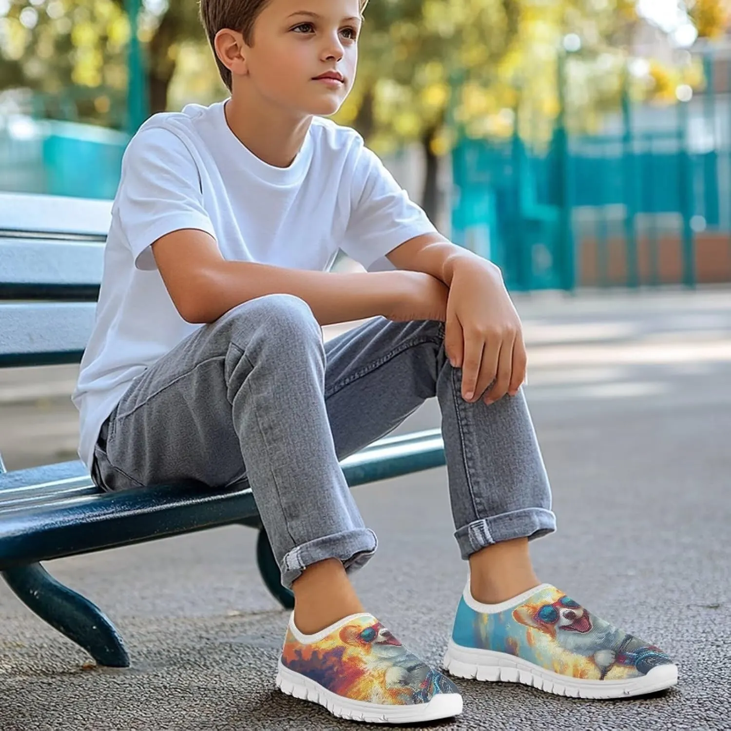 Toddler's Slip-On Low Top Sneakers Walking Casual Soft Hiking Shoes Breathable Lightweight Shoes Flat Shoes Holiday Cycling Shoes US Size 11-15