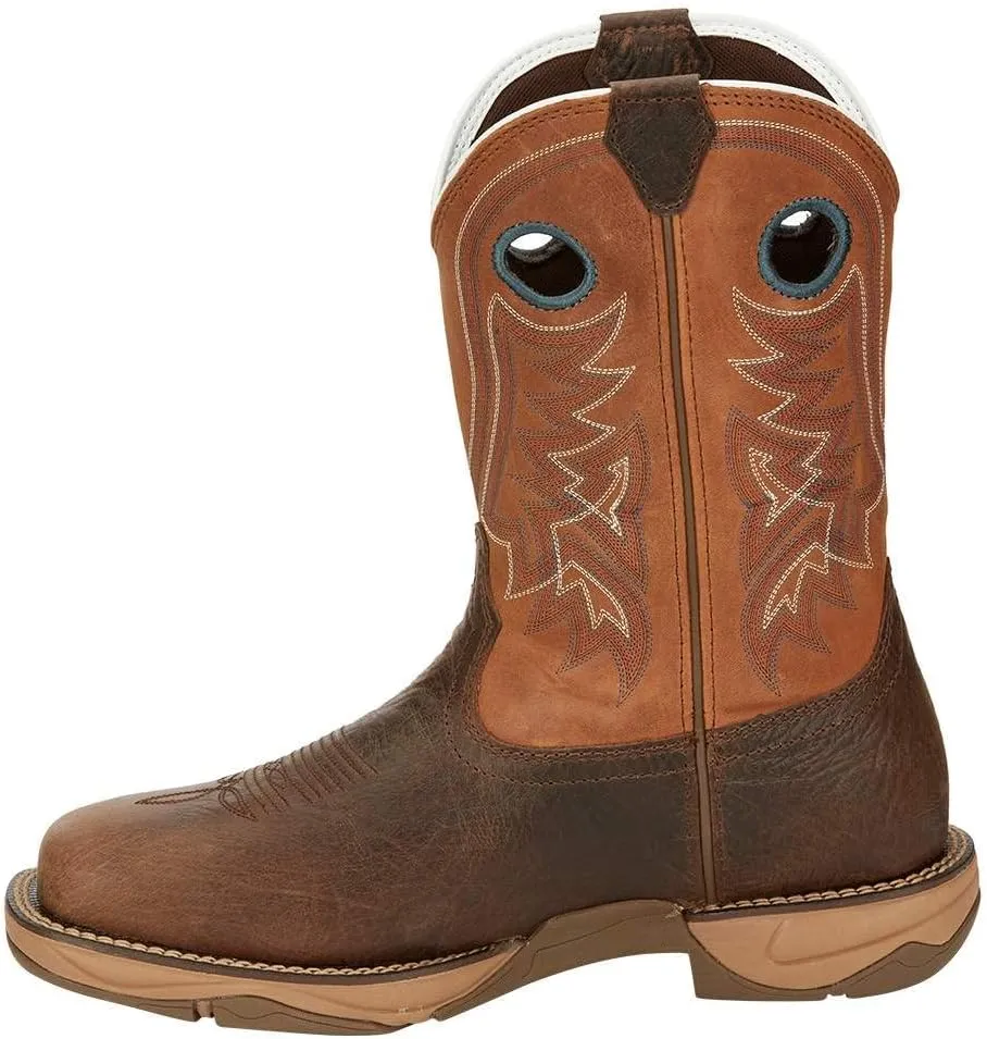 Tony Lama Men's 3R Lopez Brown 11" Waterproof Square Steel Toe Work Boot
