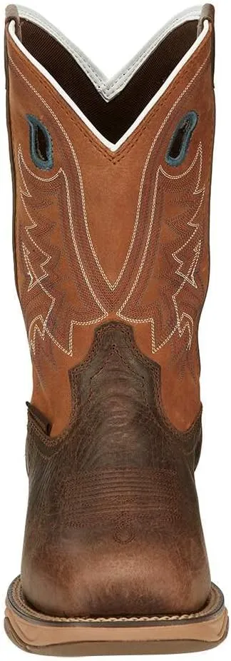 Tony Lama Men's 3R Lopez Brown 11" Waterproof Square Steel Toe Work Boot