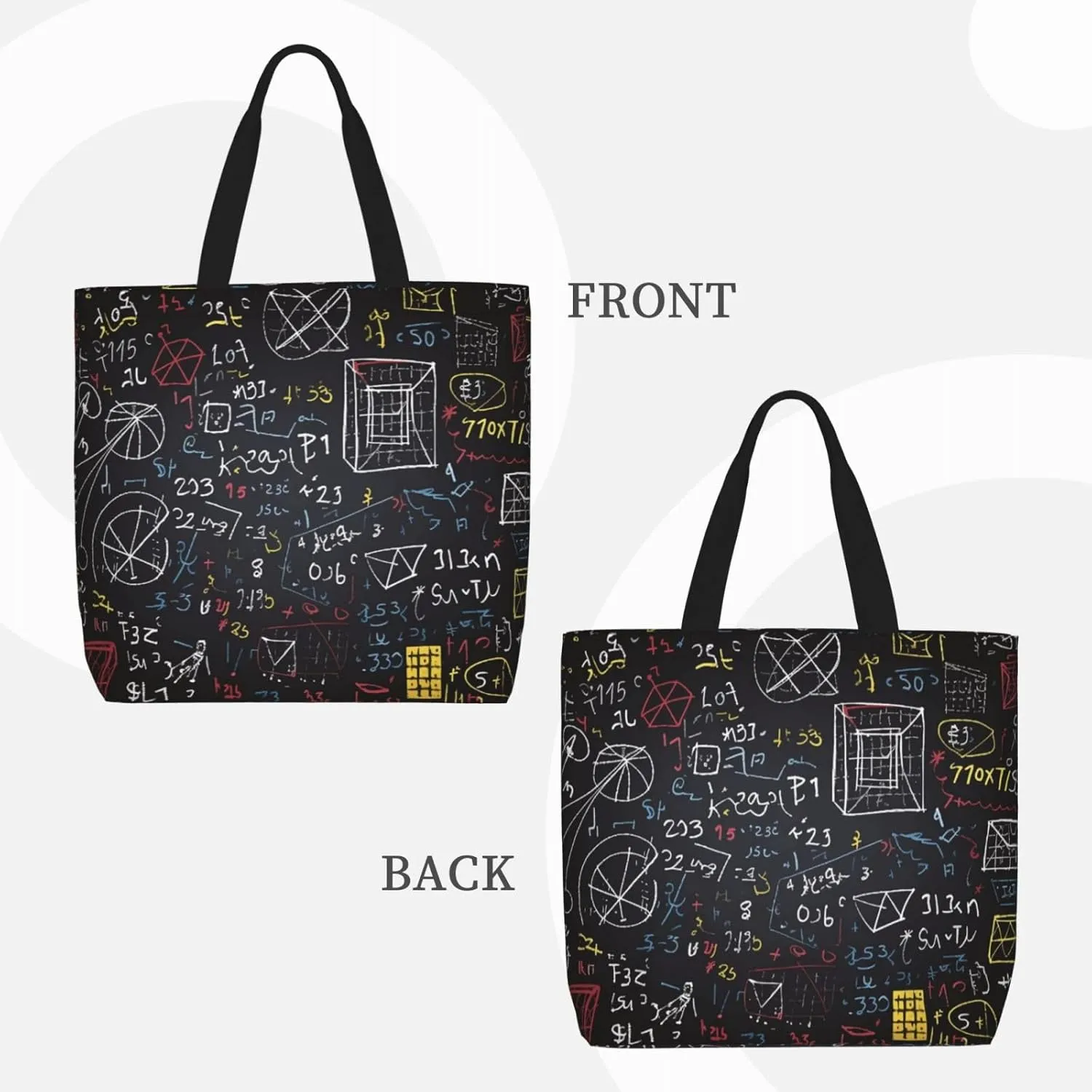 Tote Bag for Women Reusable Grocery Bags Milk Duck Yellow Tote Bag with Inner Pocket Travel Tote for Shopping