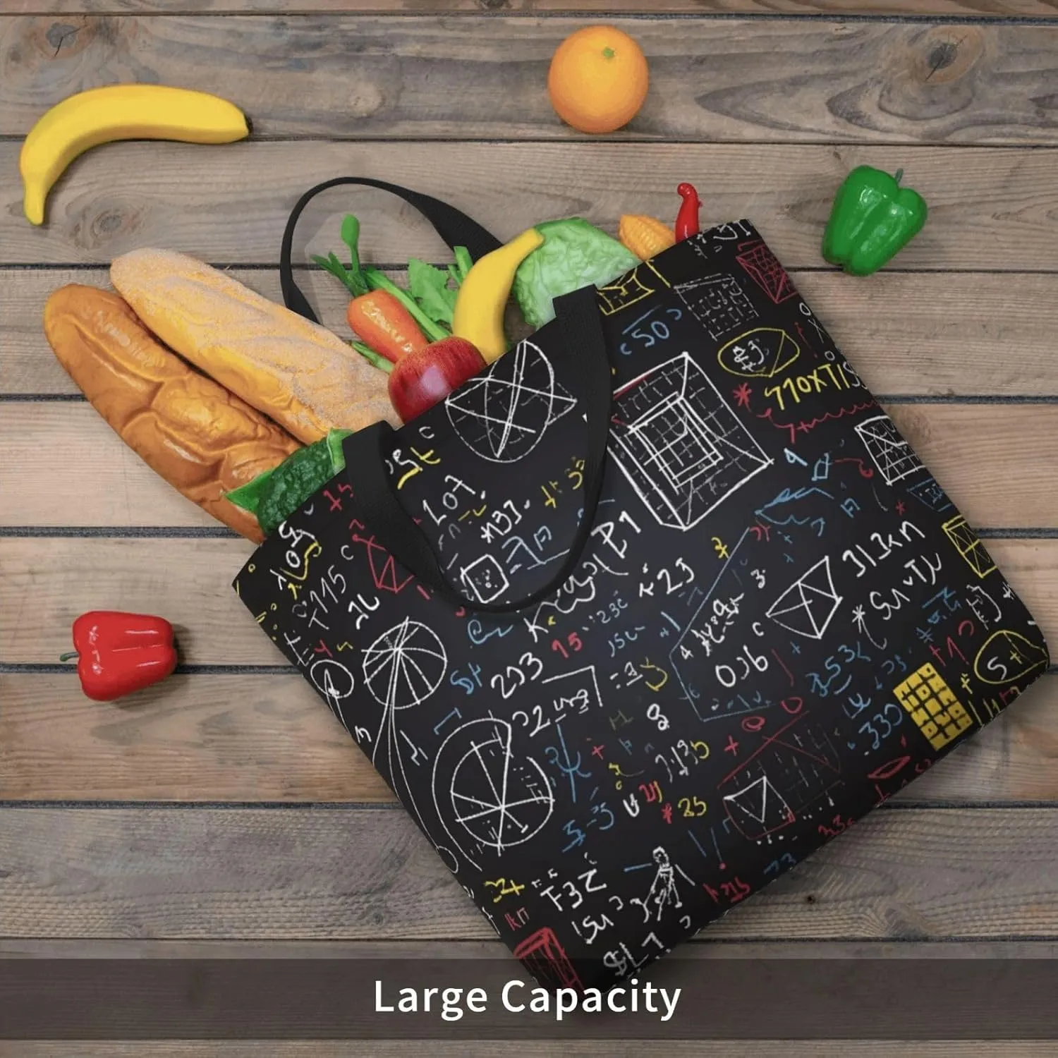 Tote Bag for Women Reusable Grocery Bags Milk Duck Yellow Tote Bag with Inner Pocket Travel Tote for Shopping