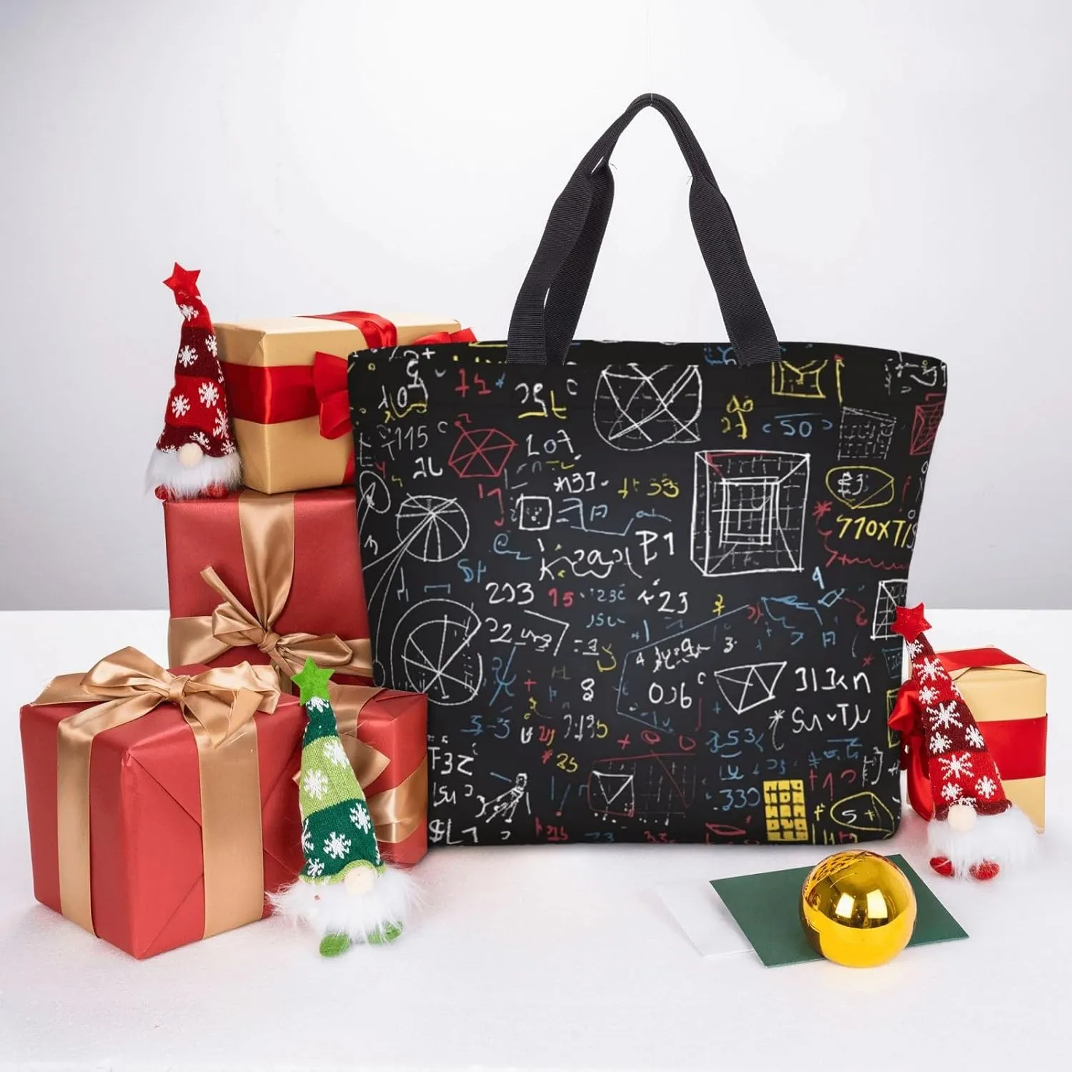 Tote Bag for Women Reusable Grocery Bags Milk Duck Yellow Tote Bag with Inner Pocket Travel Tote for Shopping