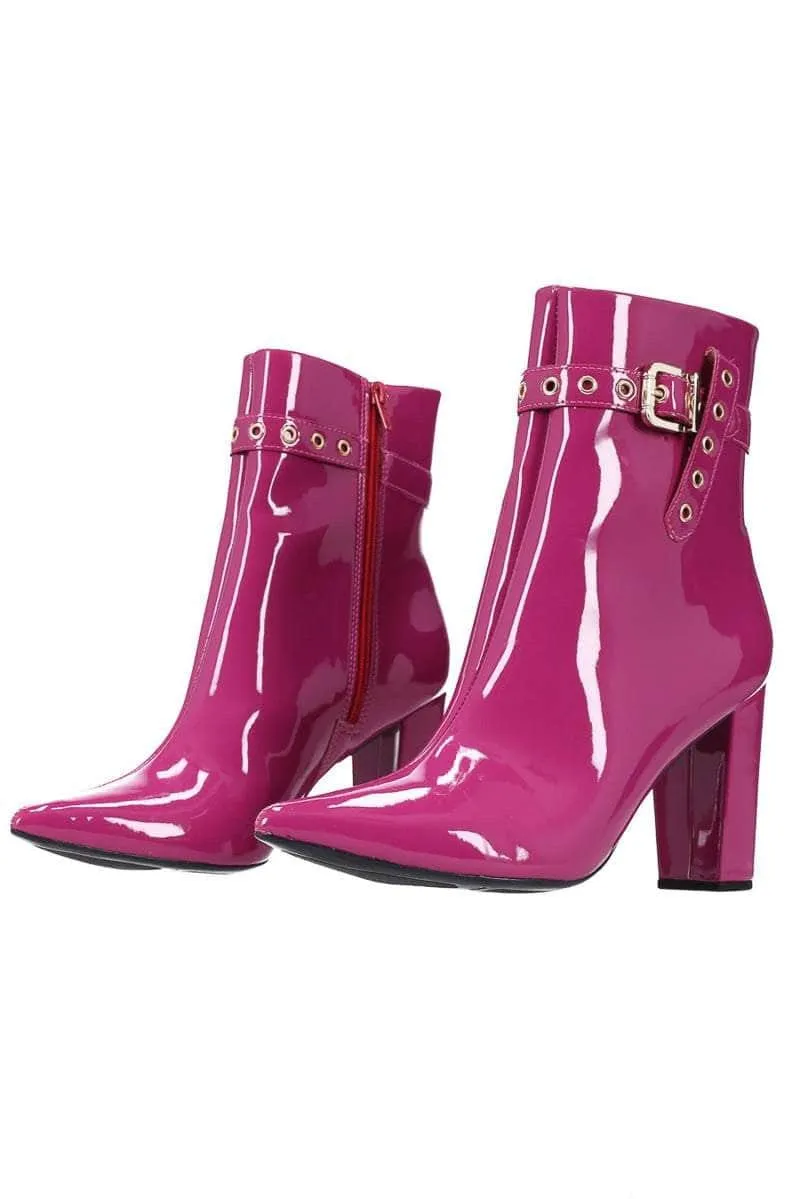 Tyler Boot Patent Magenta