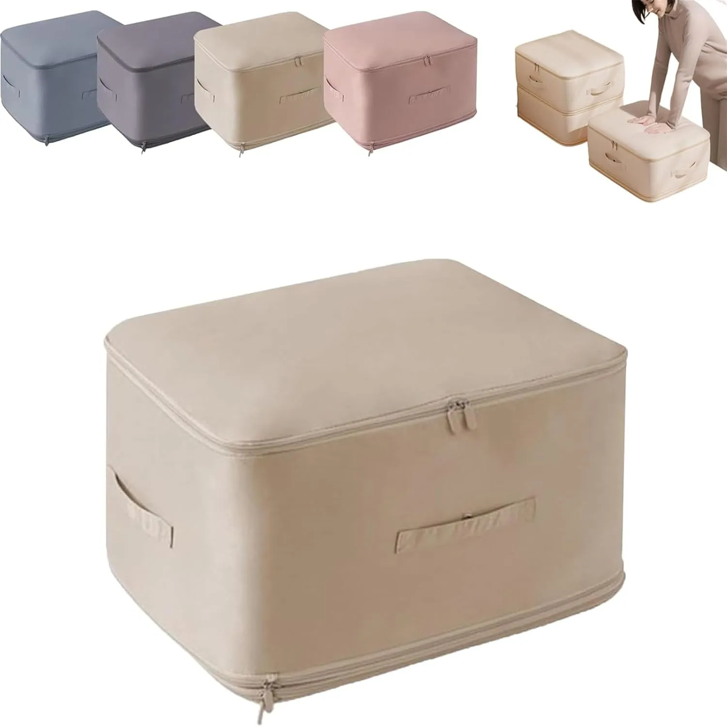 Ultra Space Saving Self Compression Organizer, Accompanyk Organizer, Heavy Duty Moving Bags, Otherwisie Space Saver Garment Bags (beige, X-Large)