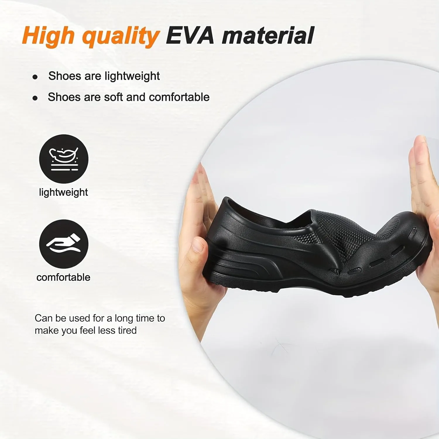 Unisex Non Slip Work Clogs - Slip, Water & Oil Resistant Shoes for Kitchen Chef Nursing Gardening Professionals - Comfortable Waterproof Work Shoes(Men 7.5-11.5/Women 8.5-12.5)