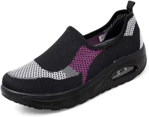 VARSKARC Women's Breathable Casual Air Cushion Slip-on Shoes Walking Running Athletic Sport Shoes