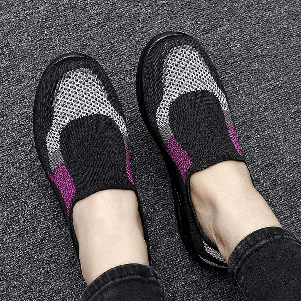 VARSKARC Women's Breathable Casual Air Cushion Slip-on Shoes Walking Running Athletic Sport Shoes