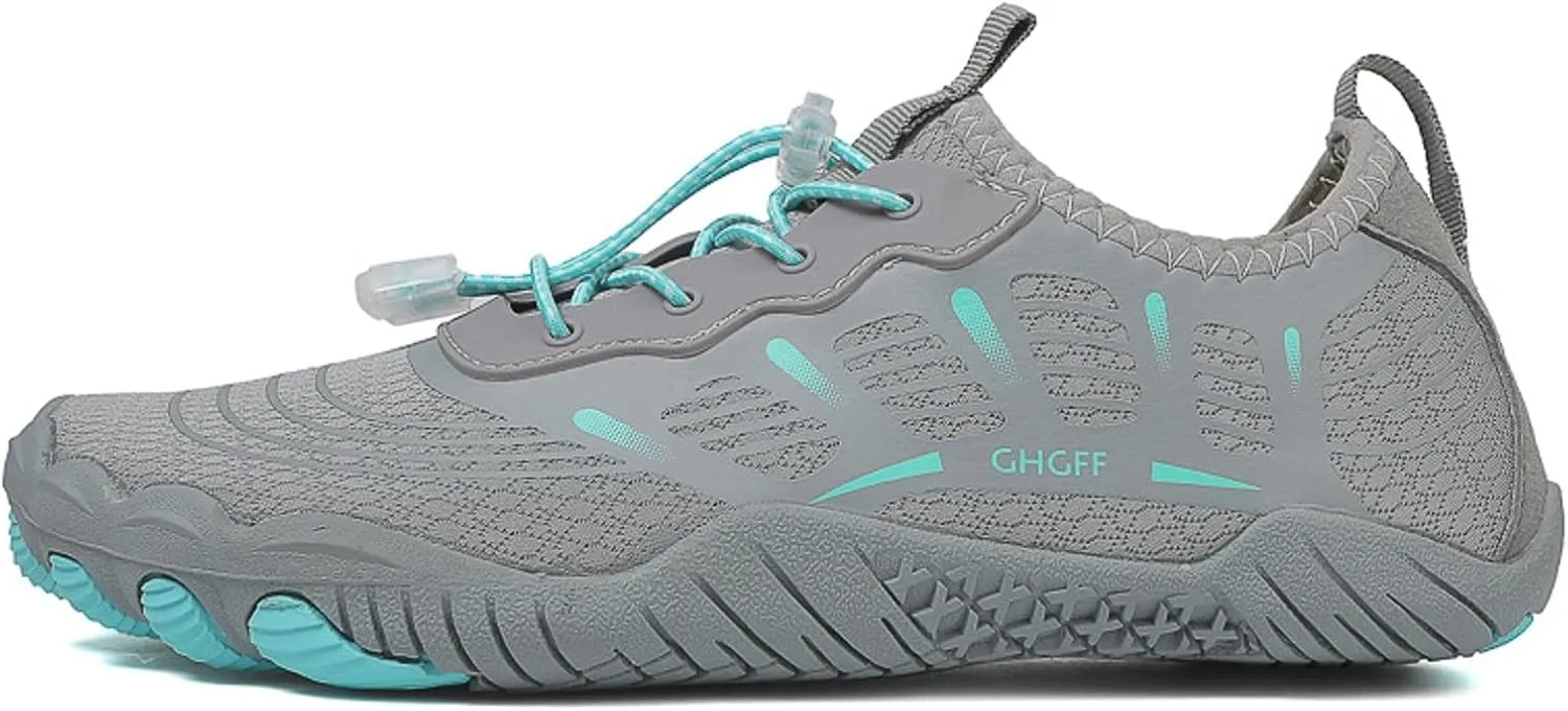 Water Shoes for Women Men Quick-Dry Swim Beach Barefoot River Aqua Shoes for Hiking Boating Wading Surfing Sand Volleyball Non Slip Indoor Yoga Boxing Fitness Sneakers with Adjustable Lace Adult
