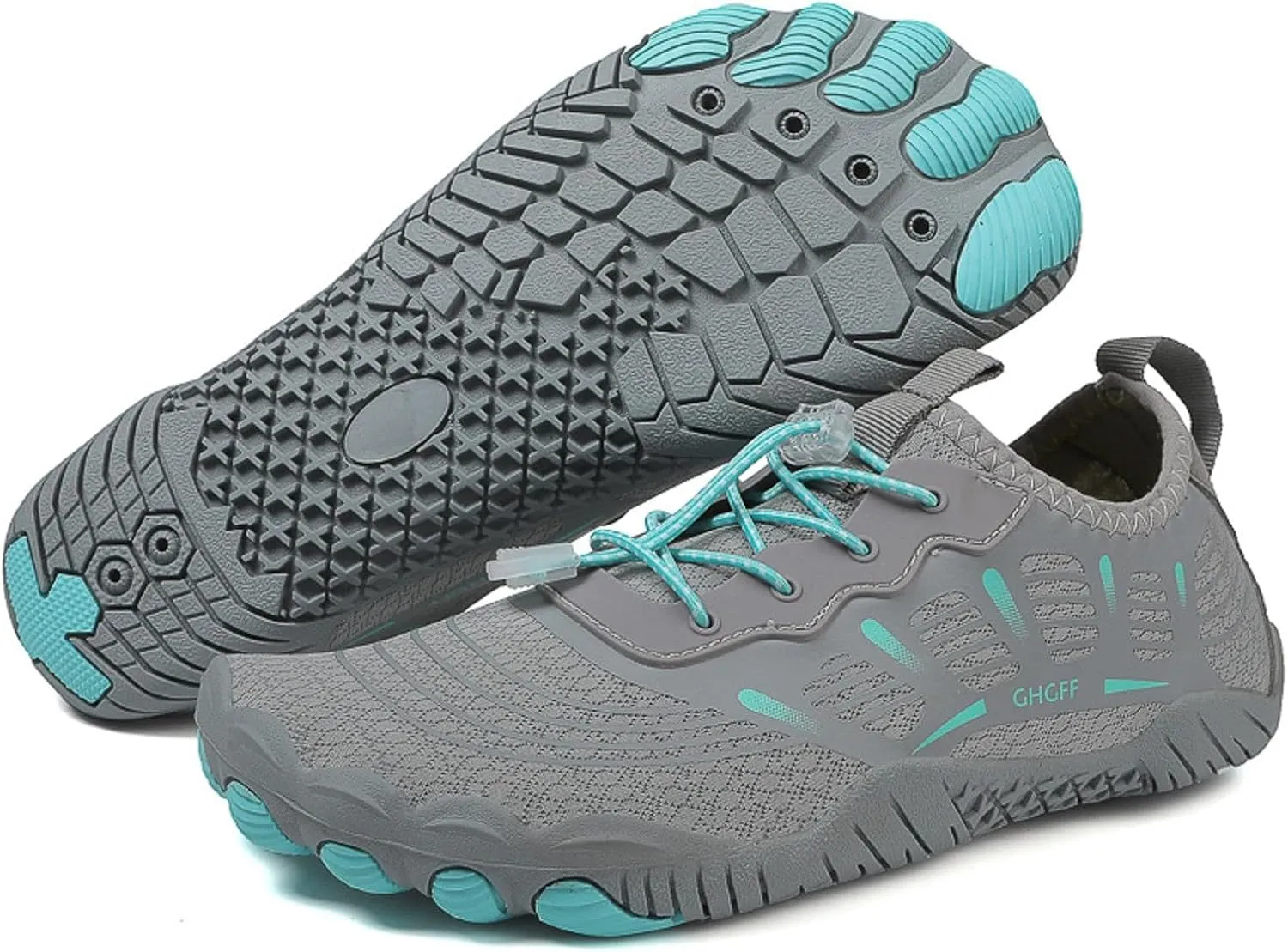 Water Shoes for Women Men Quick-Dry Swim Beach Barefoot River Aqua Shoes for Hiking Boating Wading Surfing Sand Volleyball Non Slip Indoor Yoga Boxing Fitness Sneakers with Adjustable Lace Adult