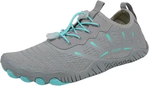 Water Shoes for Women Men Quick-Dry Swim Beach Barefoot River Aqua Shoes for Hiking Boating Wading Surfing Sand Volleyball Non Slip Indoor Yoga Boxing Fitness Sneakers with Adjustable Lace Adult