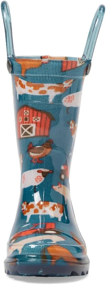 Western Chief Kids Lighted Rain Boots for Kids (Toddler/Little Kid) - Textured Rubber Mud-Guard