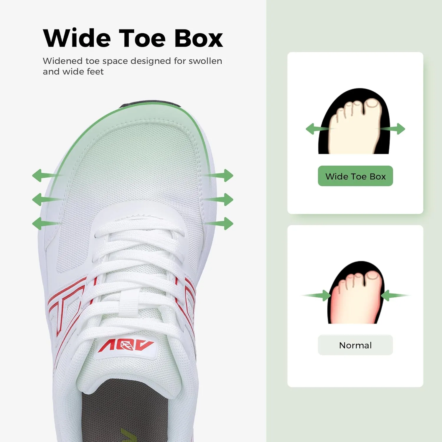 Wide Toe Box Shoes Women with Arch Support Orthotic Plantar Fasciitis Walking Shoes Air Tennis Sneakers