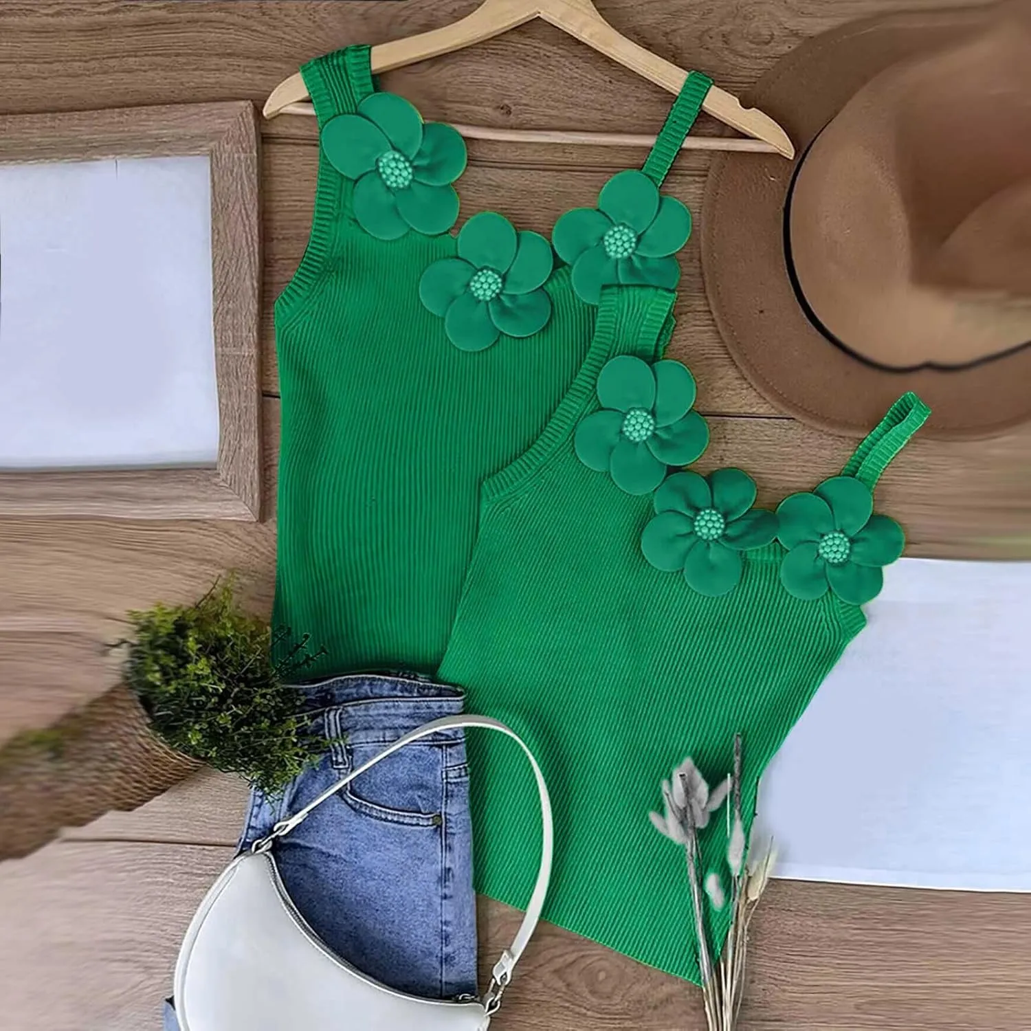 Women Fashion Solid Sexy Flower Bodice Casual Sleeveless Vest Lace Cold Shoulder Top