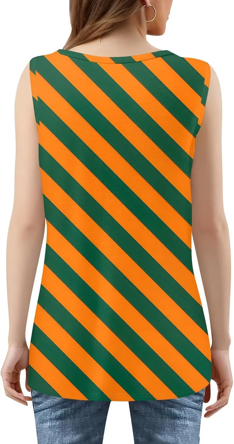 Women Tank Tops Summer Square Neck Sleeveless Tops Loose Fit Flowy Cute Casual Shirts Vacation Blouses