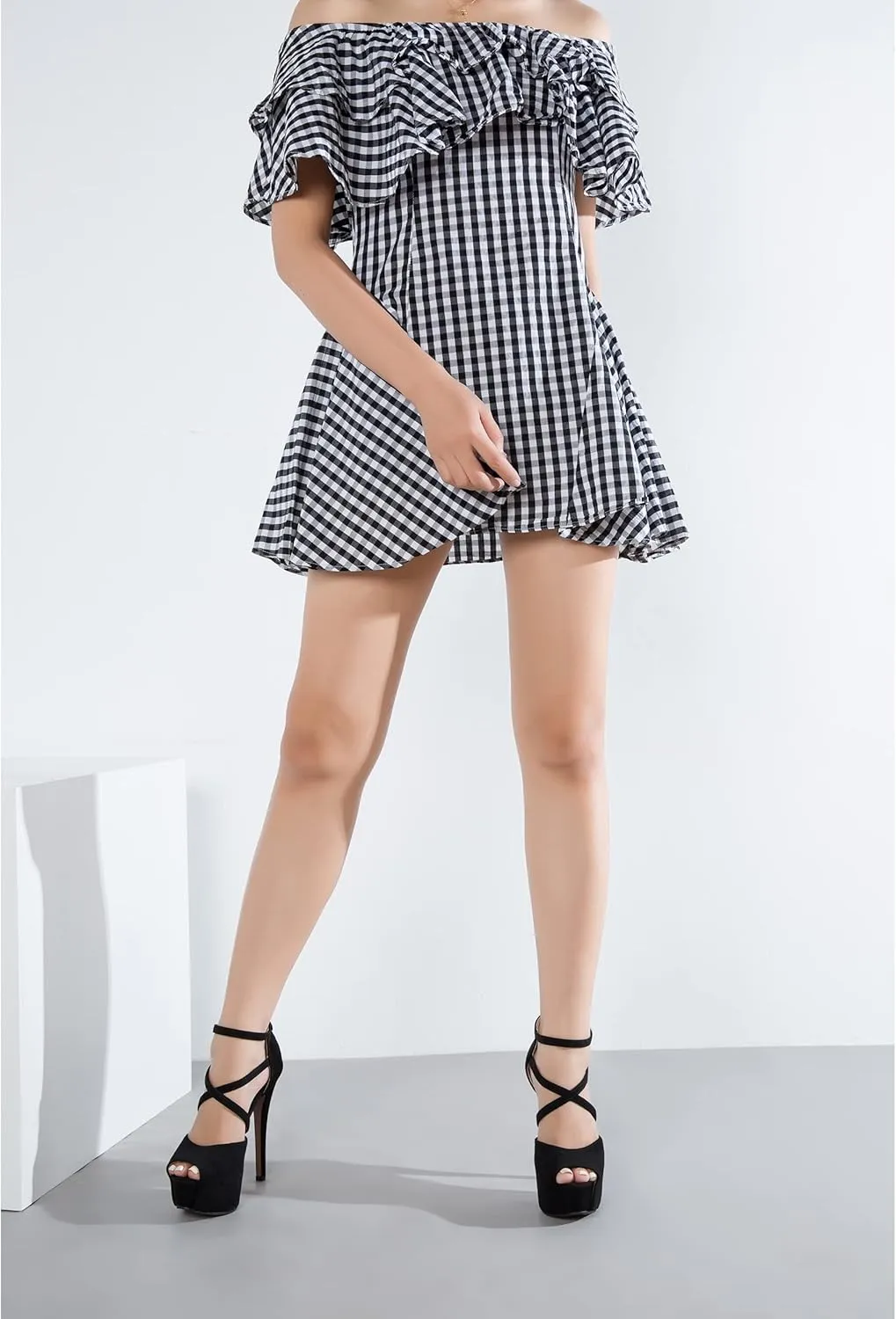 Women's Ankle Cross Strap Sandals Platform Stiletto Dress Zip