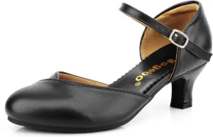 Women's Ballroom Salsa Latin Dance Pumps Wedding Ankle Strap Heels Character Shoes