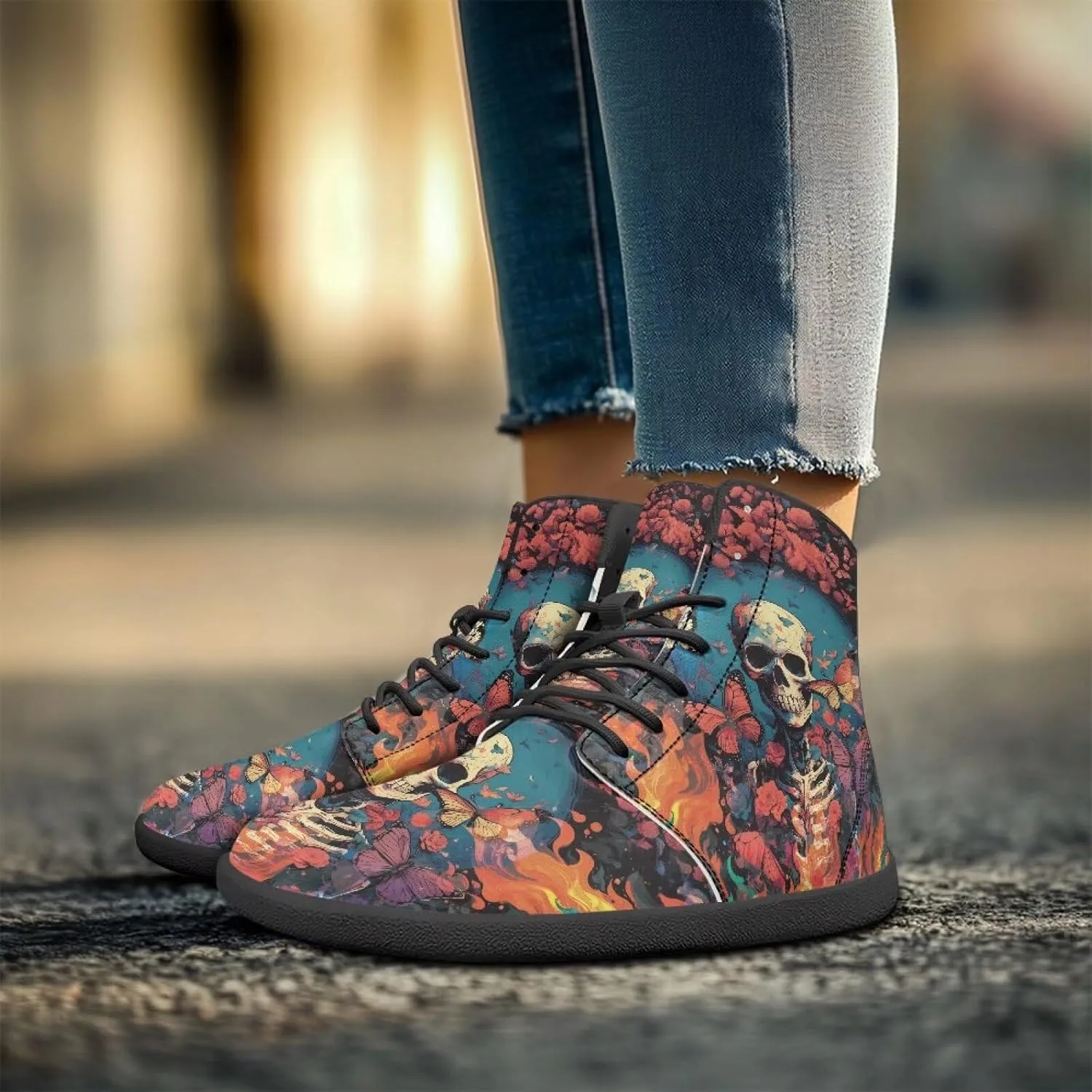 Women's Barefoot High Top Wide Toe Box Exercise Shoes Fashion Athletic Zero Drop Non-Slip Sport Workout Walking Shoes US 6-13.5