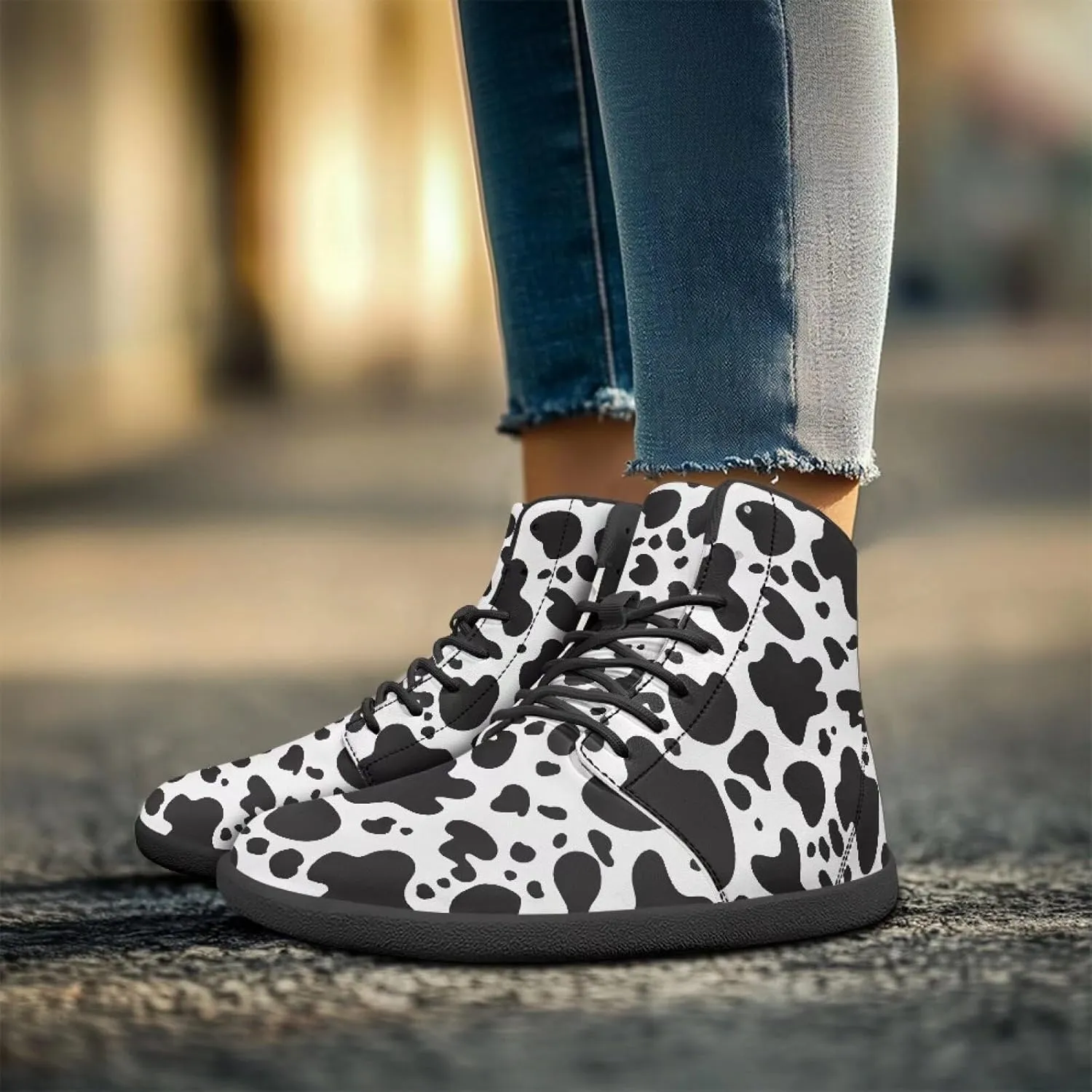 Women's Barefoot High Top Wide Toe Box Walking Shoes Fashion Athletic Zero Drop Non-Slip Sport Workout Exercise Shoes US 6-13.5