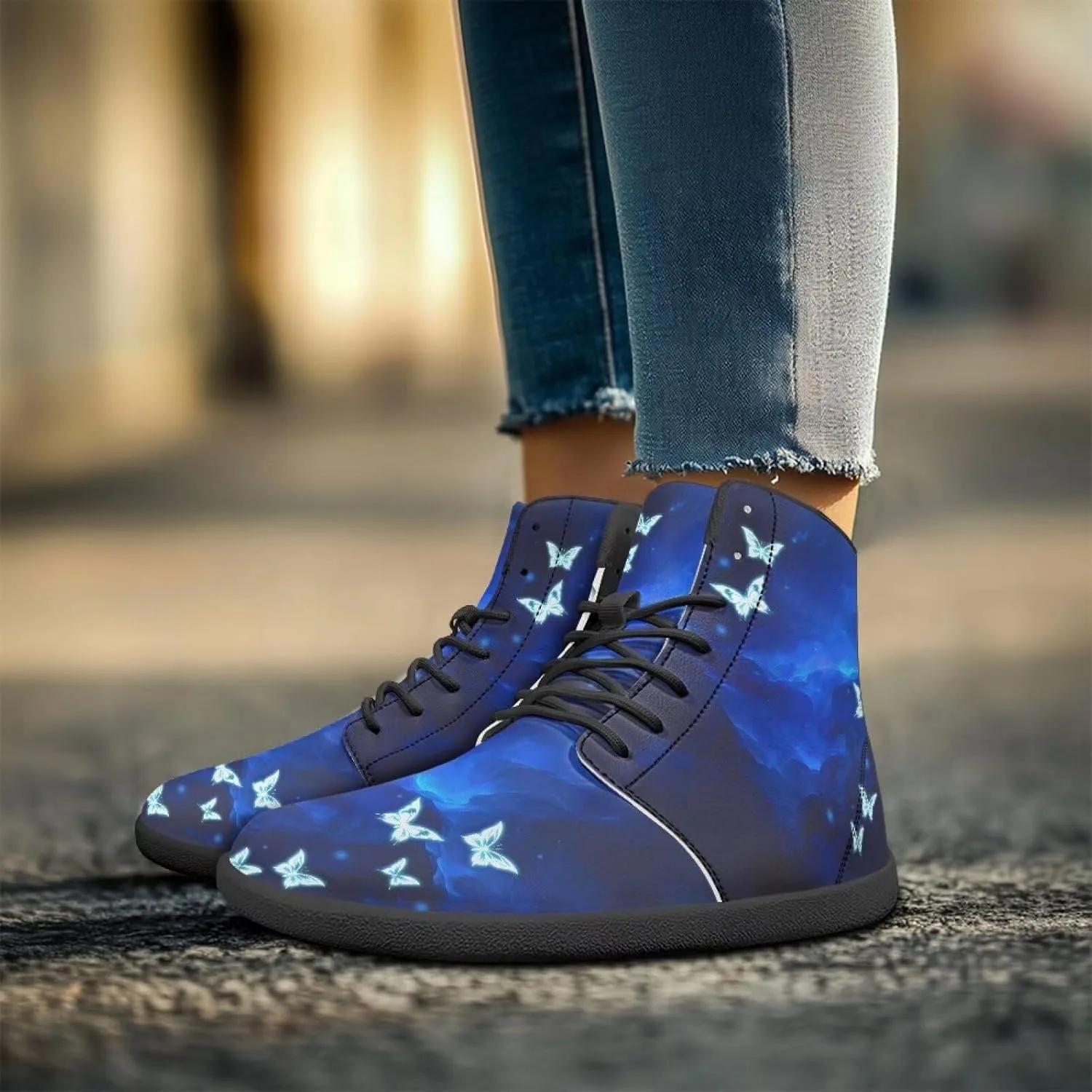 Women's Barefoot High Top Wide Toe Box Walking Shoes Fashion Athletic Zero Drop Non-Slip Sport Workout Exercise Shoes US 6-13.5