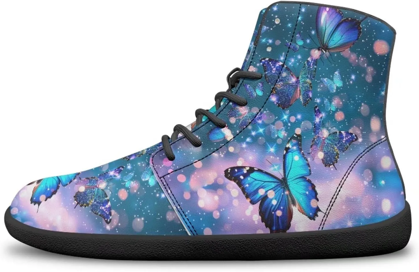 Women's Barefoot High Top Wide Toe Box Walking Shoes Fashion Athletic Zero Drop Non-Slip Sport Workout Exercise Shoes US 6-13.5