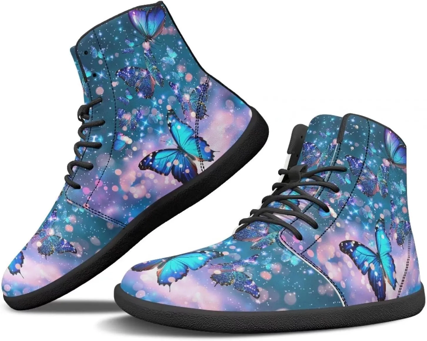 Women's Barefoot High Top Wide Toe Box Walking Shoes Fashion Athletic Zero Drop Non-Slip Sport Workout Exercise Shoes US 6-13.5