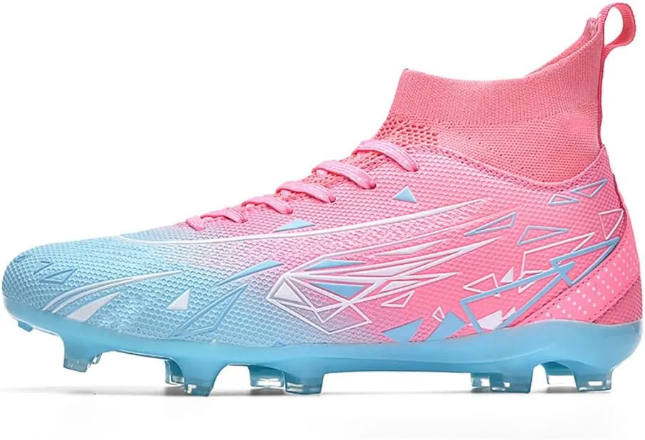 Women's Breathable Futsal Cleats for Training - High Top AG Soccer Shoes for Outdoor - Mens Athletic Football Sneakers