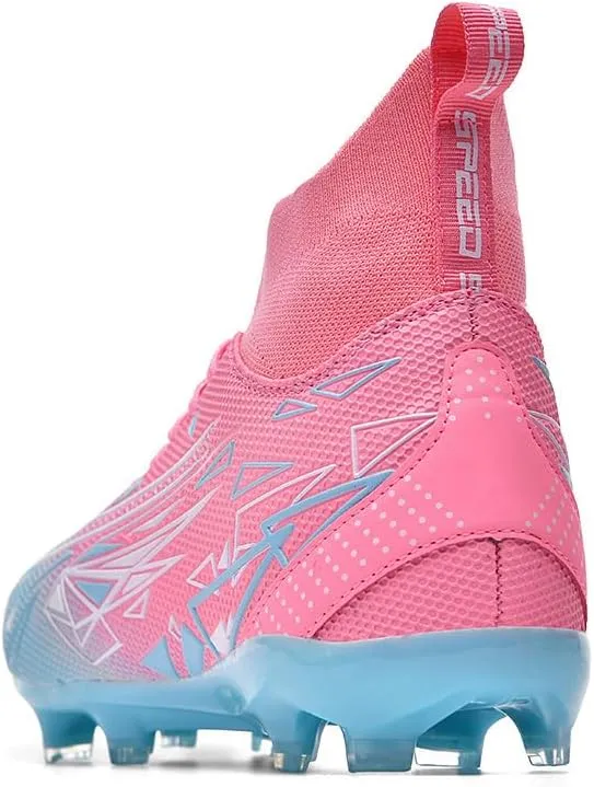 Women's Breathable Futsal Cleats for Training - High Top AG Soccer Shoes for Outdoor - Mens Athletic Football Sneakers