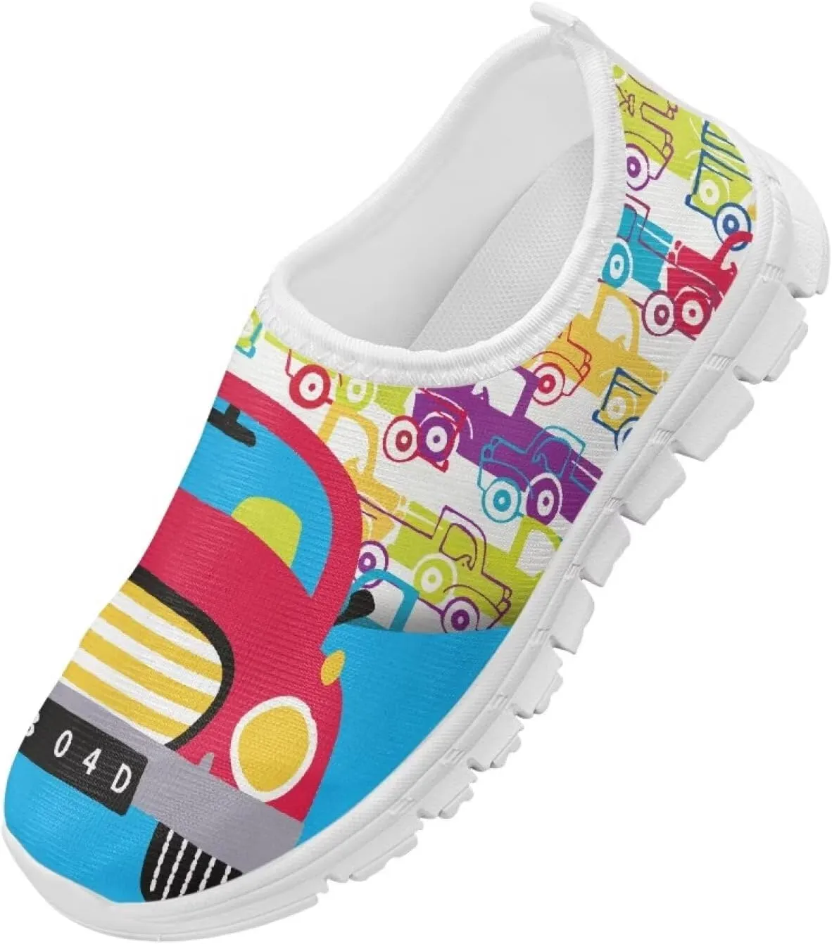Women's Cute Pattern Sneakers Non Slip Travel Shoes Low Top Casual Shoes Lightweight Walking Shoes Exercise Flat Play Sneaker US Size 11-15