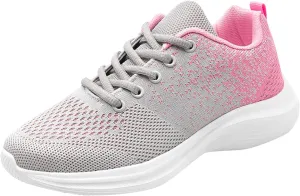 Women's Fashion Sneaker Shoes Breathable Mesh Trail Running Shoes Non-Slip Lace-Up Training Sport Shoes Lightweight Outdoor Workout Shoes for Indoor Outdoor Gym