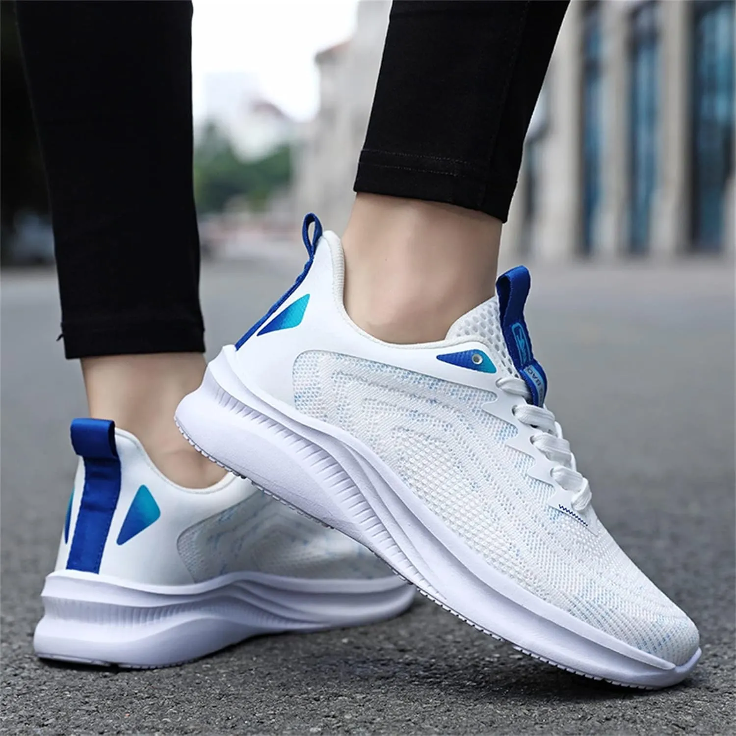Women's Fashion Sneaker Shoes Breathable Mesh Trail Running Shoes Non-Slip Lace-Up Training Sport Shoes Lightweight Outdoor Workout Shoes for Indoor Outdoor Gym