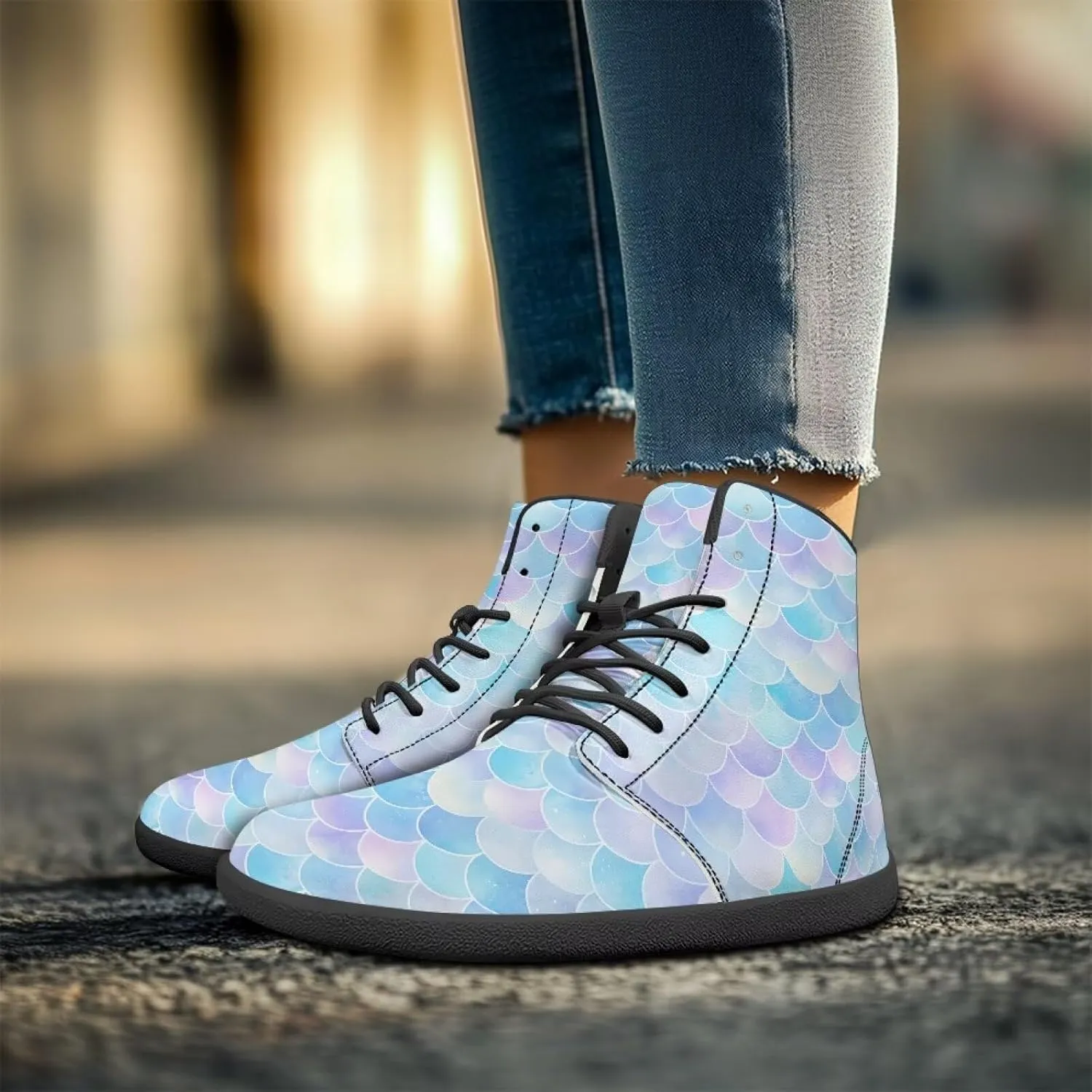 Women's High Top Zero Drop Barefoot Shoes | Wide Width Fashion Sneaker | Non-Slip Minimalist Workout Running Sneaker US 6-13.5