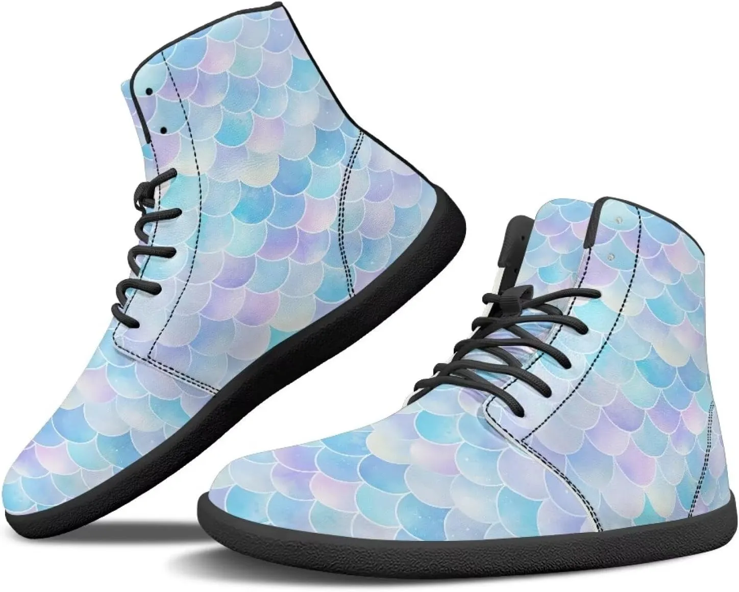 Women's High Top Zero Drop Barefoot Shoes | Wide Width Fashion Sneaker | Non-Slip Minimalist Workout Running Sneaker US 6-13.5