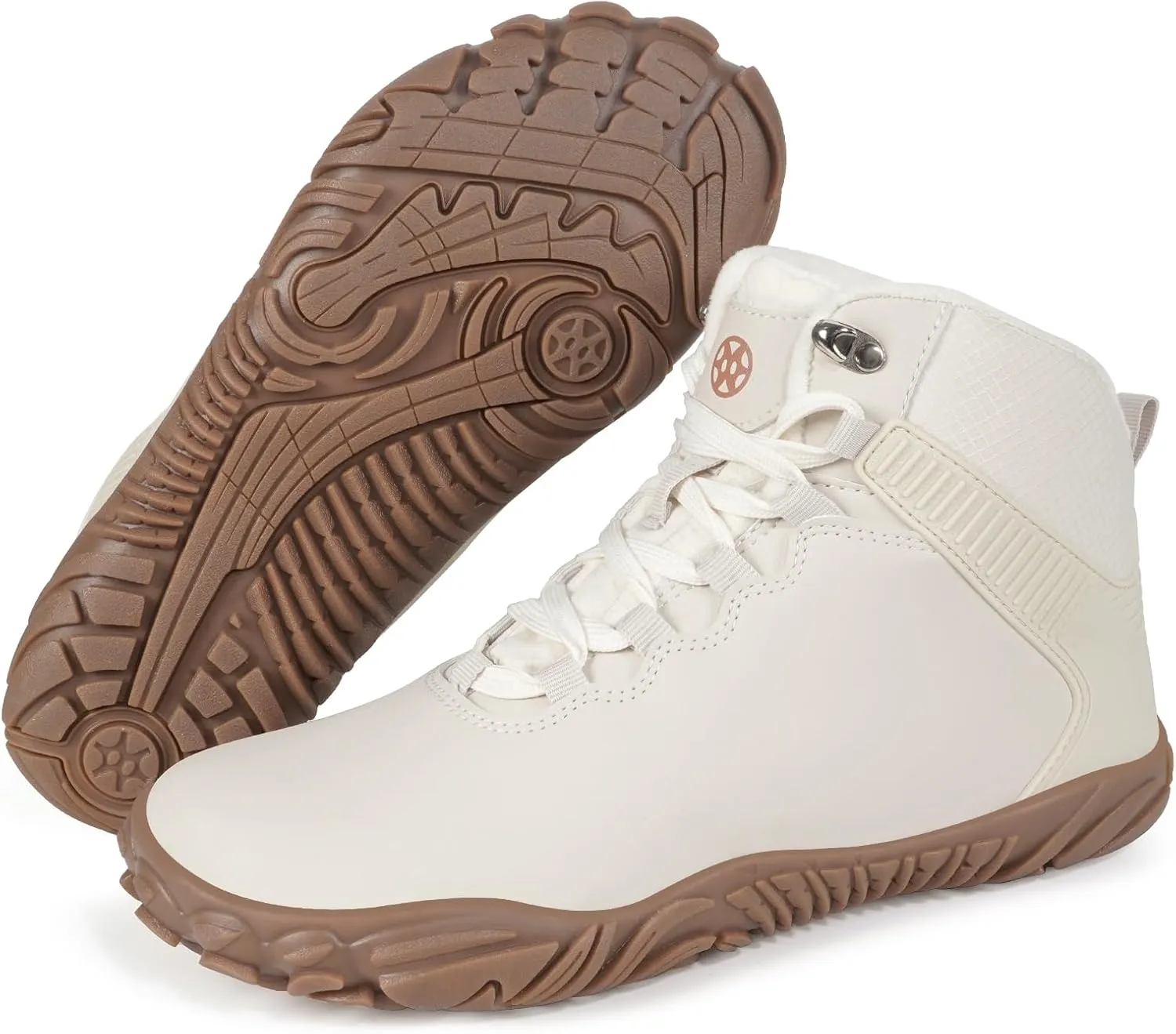 Womens Mens Barefoot Boots Shoes | Waterproof Winter Snow Boots | Warm Ankle Booties with Arch Support | Wide Width Work Hiking Boots | Zero Drop Sole |